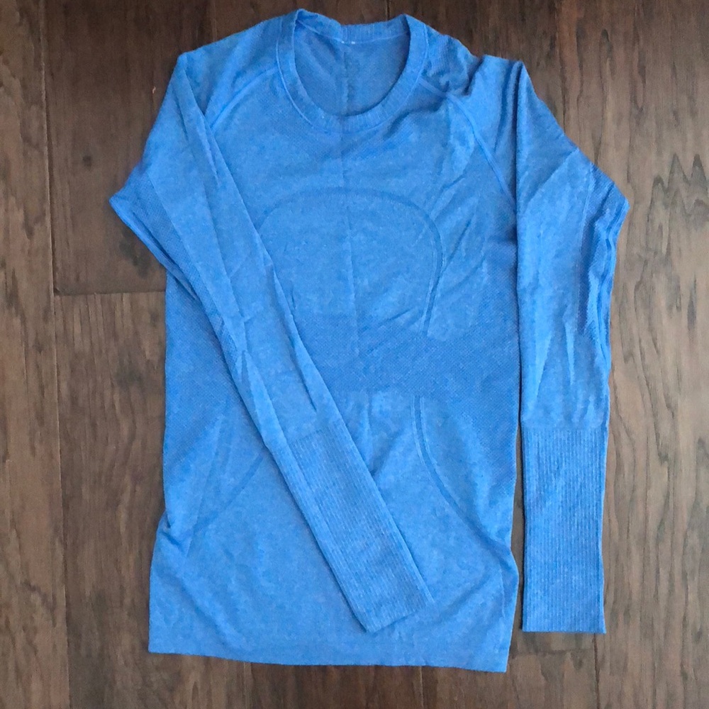 Blue running shirt